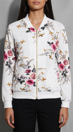 Code Culture catalog | zip-printed-cardigan | white | zoom detail
