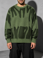 Code Culture catalog | mens-round-neck-sweater-sweater | green | zoom detail