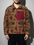 Code Culture catalog | mens-fleece-lined-outdoor-liner-polar-fleece-warm-jacket | khaki | zoom detail