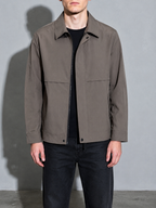 Code Culture catalog | cool-minimalism-lapel-mens-workwear-jacket | color-coffee-color | zoom detail