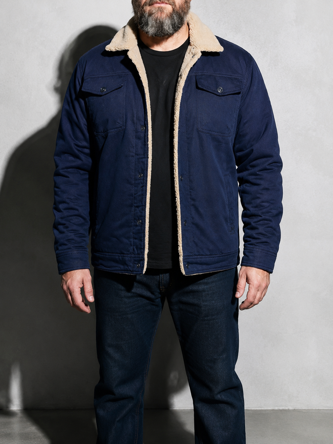 Code Culture catalog | workwear-casual-jacket-mens-coat | color-dark-blue | zoom detail