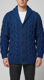 Code Culture catalog | button-rope-cardigan | navy-blue | zoom detail