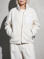 Code Culture catalog | mens-cardigan-fleece-outdoor-polar-fleece-jacket | beige | zoom detail