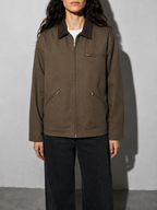 Code Culture catalog | american-workwear-retro-lapel-jacket | color-brown | zoom detail