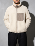 Code Culture catalog | jacket-warm-polar-fleece-jacket | cream-and-coffee-colored | zoom detail