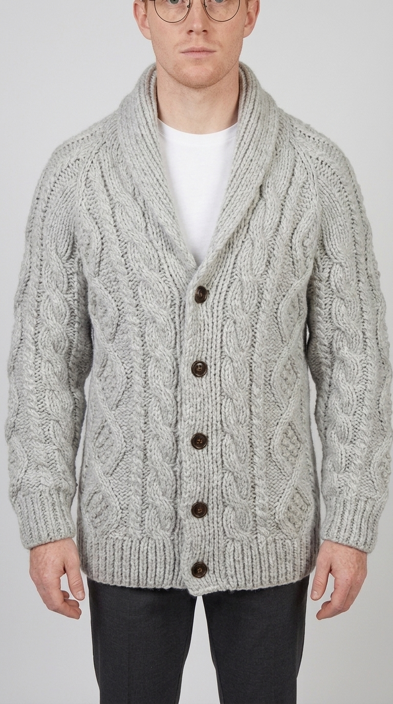 Code Culture catalog | button-rope-cardigan | grey | zoom detail