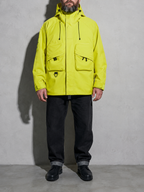 Code Culture catalog | mens-outdoor-workwear-versatile-casual-windbreaker-jacket | color-fluorescent-green | zoom detail