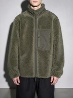Code Culture catalog | jacket-warm-polar-fleece-jacket | dark-olive | zoom detail