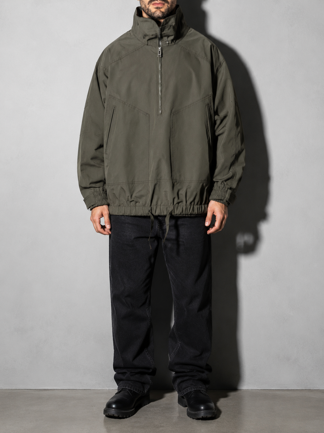 Code Culture catalog | outdoor-shell-jacket-commuting-functional-workwear | color-a003-green | zoom detail