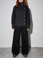 Code Culture catalog | washed-long-sleeve-denim-jacket-for-couples | color-black-set | zoom detail