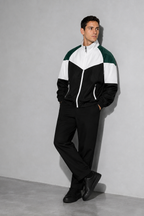 Men’s Colorblock Lightweight Sports Jacket | White And Black | seated or lean | CodeCulture catalog