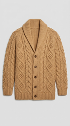 Code Culture catalog | button-rope-cardigan | khaki | macro flat lay