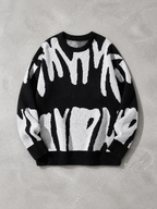 Code Culture catalog | mens-round-neck-sweater-sweater | black | macro flat lay