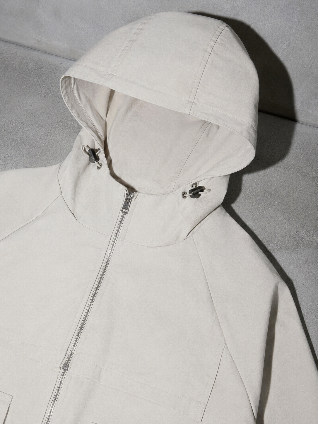 Code Culture catalog | mens-outdoor-fashion-casual-workwear-jacket | color-apricot | macro flat lay