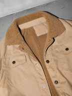 Code Culture catalog | workwear-casual-jacket-mens-coat | color-khaki2 | macro flat lay
