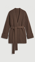 Code Culture catalog | cashmere-belt-knitted-cardigan-jacket | brown | macro flat lay
