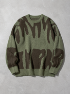 Code Culture catalog | mens-round-neck-sweater-sweater | emerald-green | macro flat lay