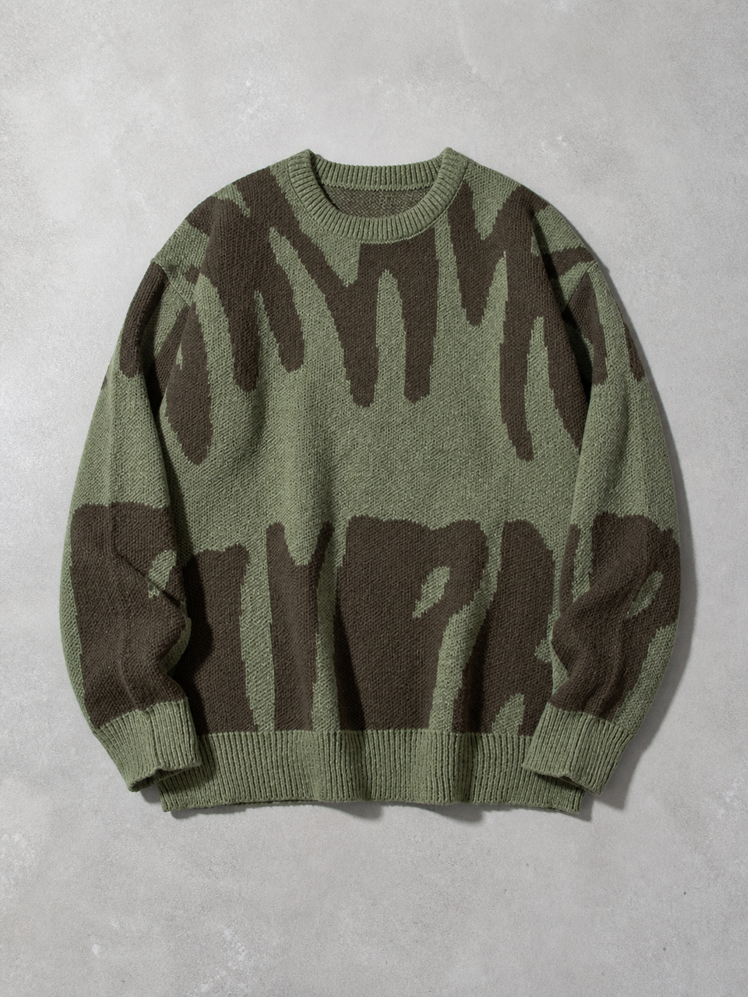 Code Culture catalog | mens-round-neck-sweater-sweater | emerald-green | macro flat lay