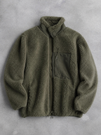 Code Culture catalog | jacket-warm-polar-fleece-jacket | dark-olive | macro flat lay