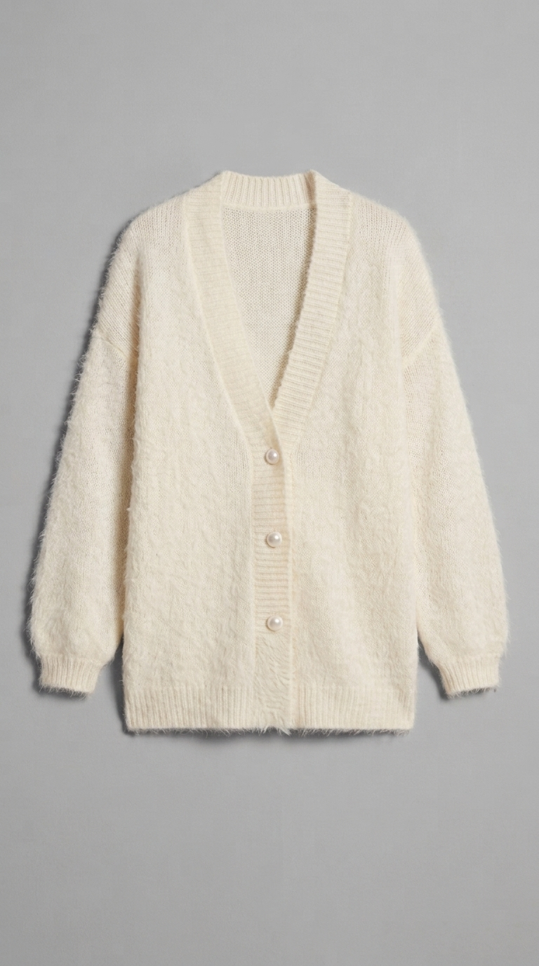 Code Culture catalog | gentle-wind-sweater-cardigan | white | macro flat lay