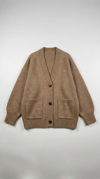 Code Culture catalog | sweater-coat-cardigan | camel | macro flat lay