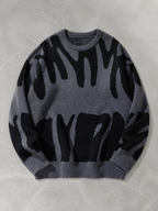 Code Culture catalog | mens-round-neck-sweater-sweater | dark-gray | macro flat lay