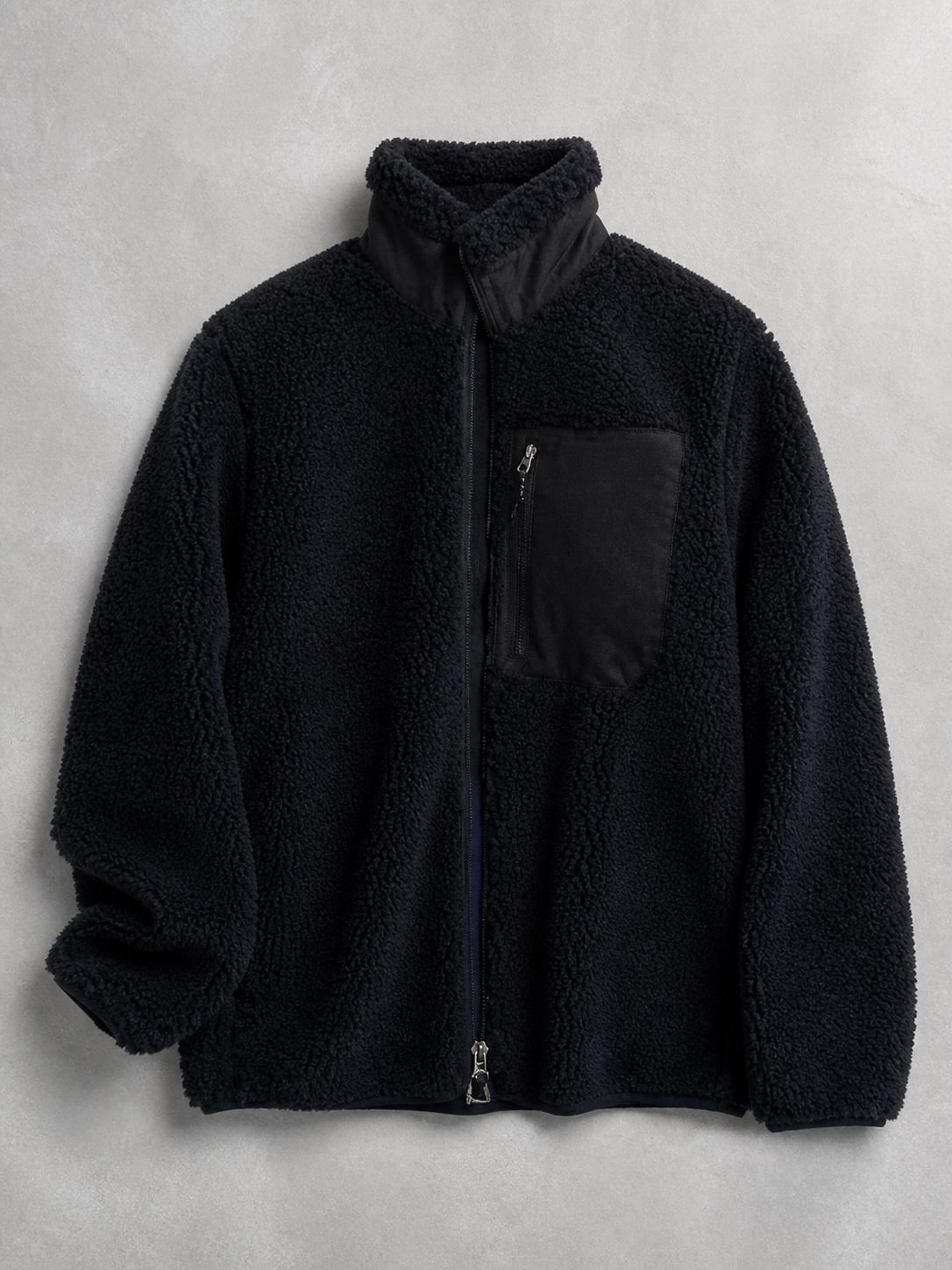 Code Culture catalog | jacket-warm-polar-fleece-jacket | navy-blue | macro flat lay