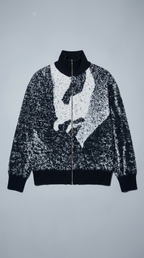 Code Culture catalog | sweater-sweater-loose-and-idle-plush-coat | black | macro flat lay