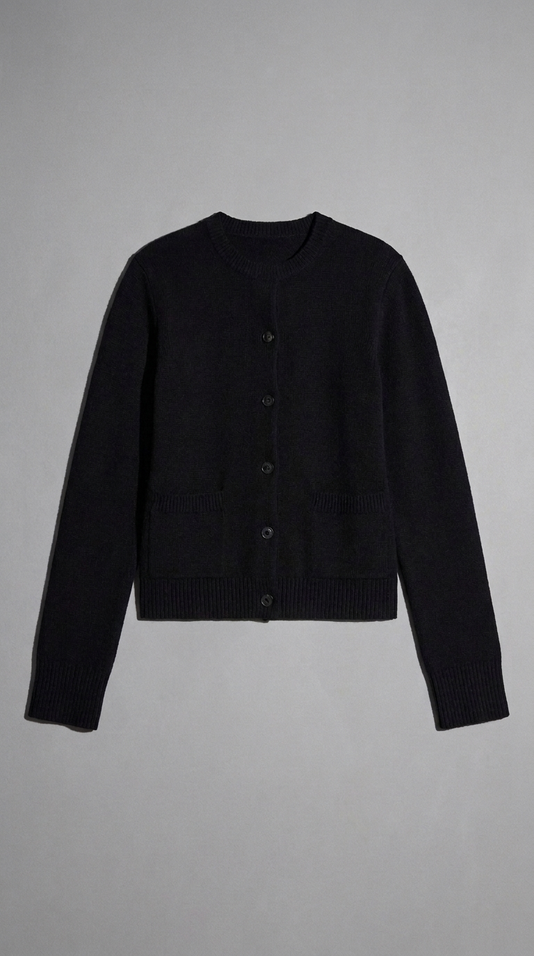 Code Culture catalog | cardigan-lazy-yong-style-button-sweater-cardigan | black | macro flat lay