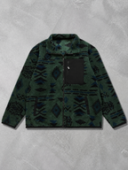 Code Culture catalog | mens-fleece-lined-outdoor-liner-polar-fleece-warm-jacket | dark-green | macro flat lay