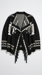Code Culture catalog | long-sleeve-knit-cardigan | black | macro flat lay