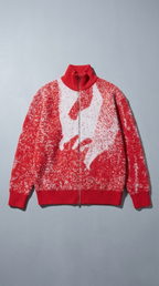 Code Culture catalog | sweater-sweater-loose-and-idle-plush-coat | red | macro flat lay