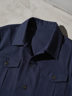 Code Culture catalog | casual-workwear-jacket-mens-jacket-fashionable | color-blue | macro flat lay