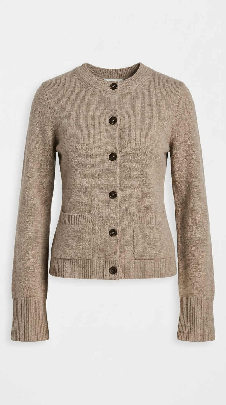 Code Culture catalog | cardigan-lazy-yong-style-button-sweater-cardigan | khaki | macro flat lay