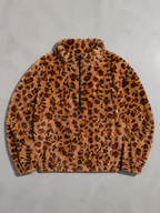 Code Culture catalog | fashionable-lambswool-fleece-leopard-print-jacket-fleece-sweater-hoodie | picture-style | macro flat lay