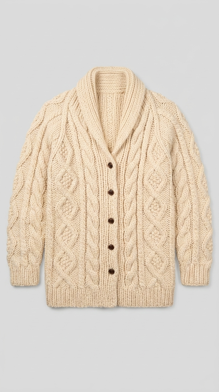 Code Culture catalog | button-rope-cardigan | beige | macro flat lay