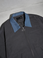 Code Culture catalog | american-street-letter-printed-workwear-jacket | color-gray | macro flat lay
