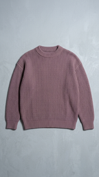 Code Culture catalog | loose-knit-sweater-thickened-bottoming-sweater | purple | macro flat lay