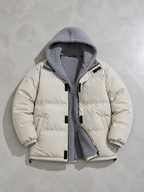 Code Culture catalog | polar-fleece-short-warm-fleece-cotton-jacket-winter | khaki | macro flat lay