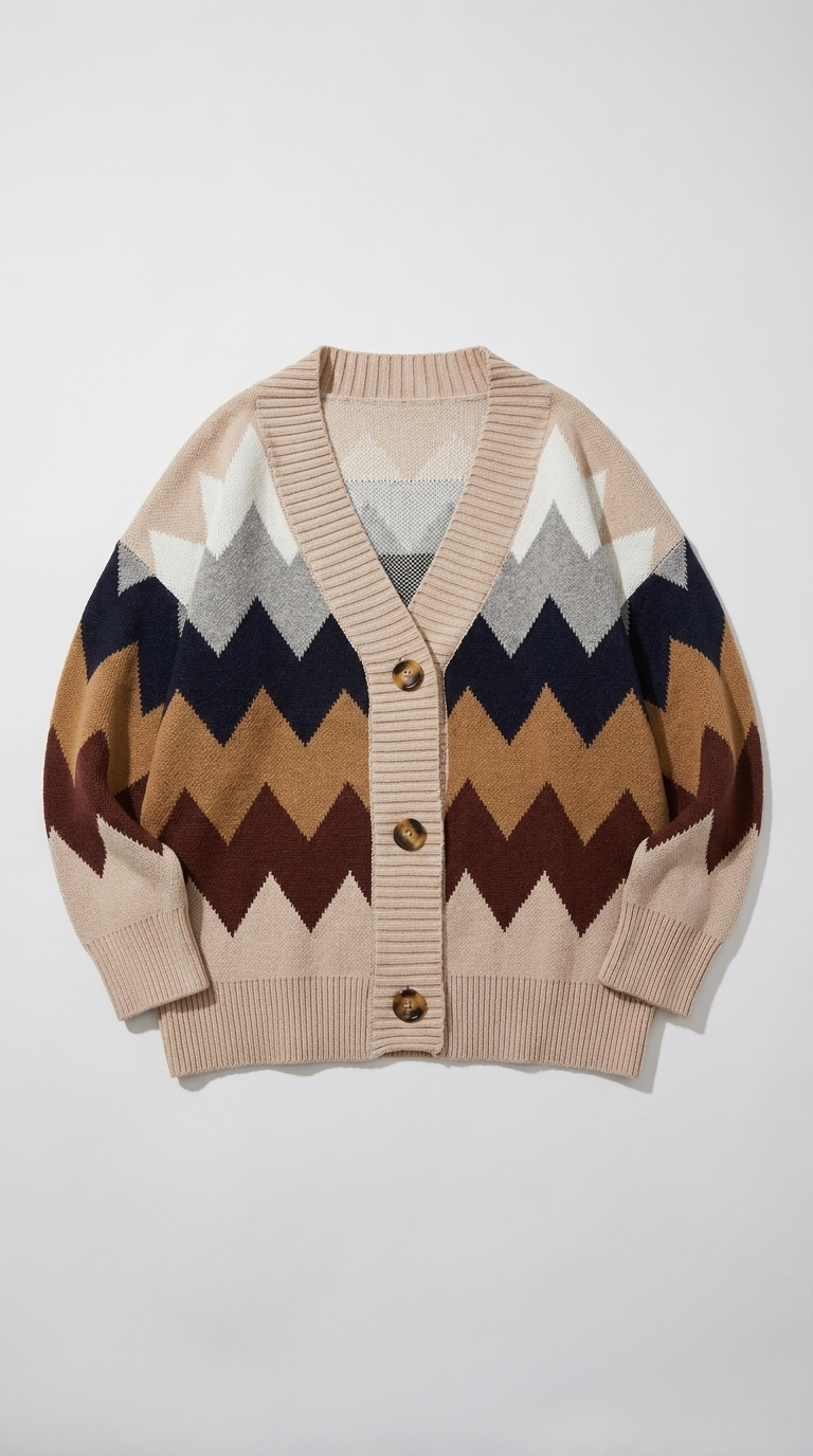 Code Culture catalog | diamond-sweater-knit-cardigan | khaki | macro flat lay