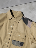 Code Culture catalog | fashion-teen-casual-retro-workwear | color-khaki | macro flat lay