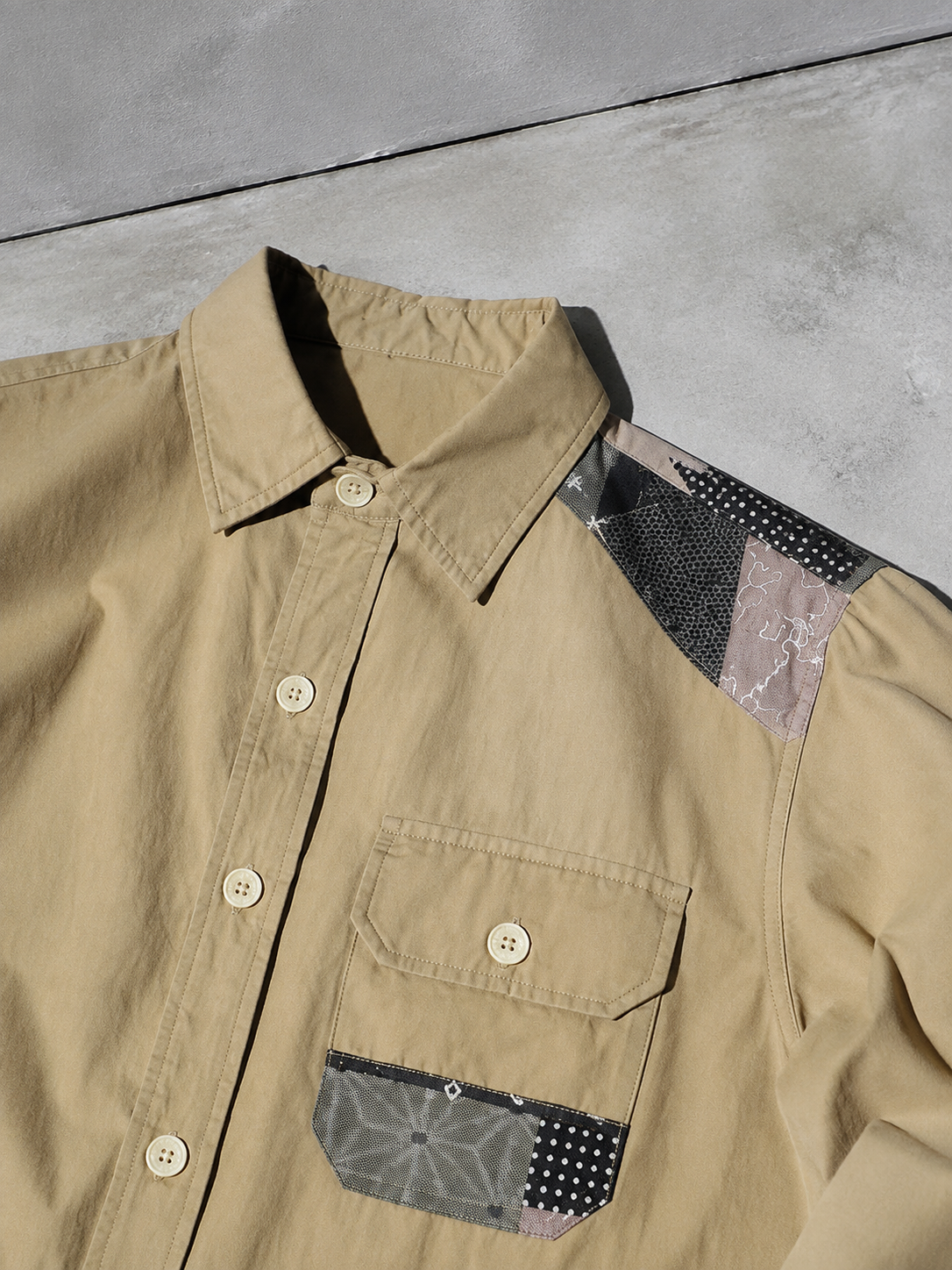 Code Culture catalog | fashion-teen-casual-retro-workwear | color-khaki | macro flat lay