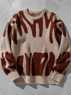 Code Culture catalog | mens-round-neck-sweater-sweater | khaki | macro flat lay