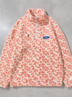 Code Culture catalog | oversized-stand-collar-jacket-lamb-fleece-sweater-fleece-top | 3518pink | macro flat lay