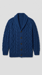 Code Culture catalog | button-rope-cardigan | navy-blue | macro flat lay