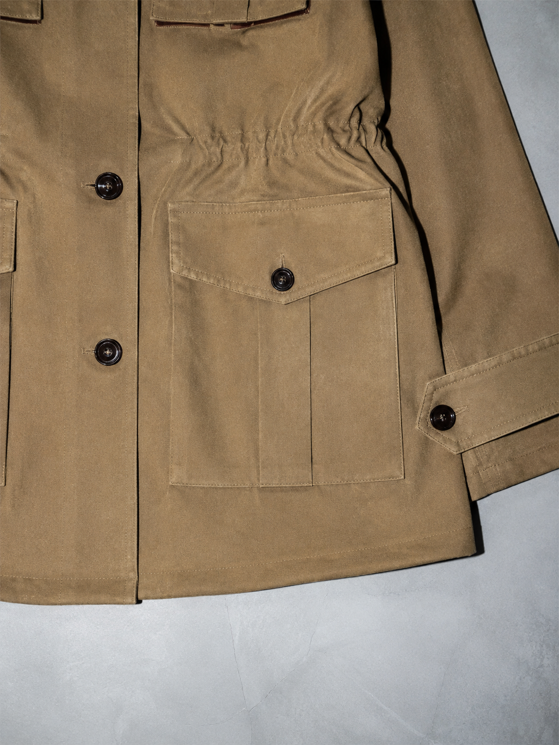 Code Culture catalog | casual-workwear-jacket-mens-jacket-fashionable | color-caramel | macro flat lay