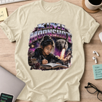 Mini Moonshot Cosmic Retro Shirt — Natural storefront mockup
