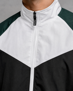 Men’s Colorblock Lightweight Sports Jacket | White And Black | macro | CodeCulture catalog
