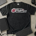 Cyber Security Hashtag Shirt in Black, Comfort Colors 1717 tee flat lay