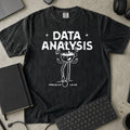 Data Analysis Powered by Coffee Shirt in Black, Comfort Colors 1717 tee flat lay